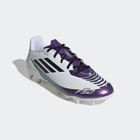 CHUTEIRA F50 CLUB MESSI CAMPO IE9093 BRANCO/ROXO 42