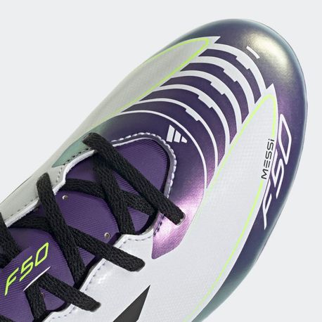 CHUTEIRA F50 CLUB MESSI CAMPO IE9093 BRANCO/ROXO 42