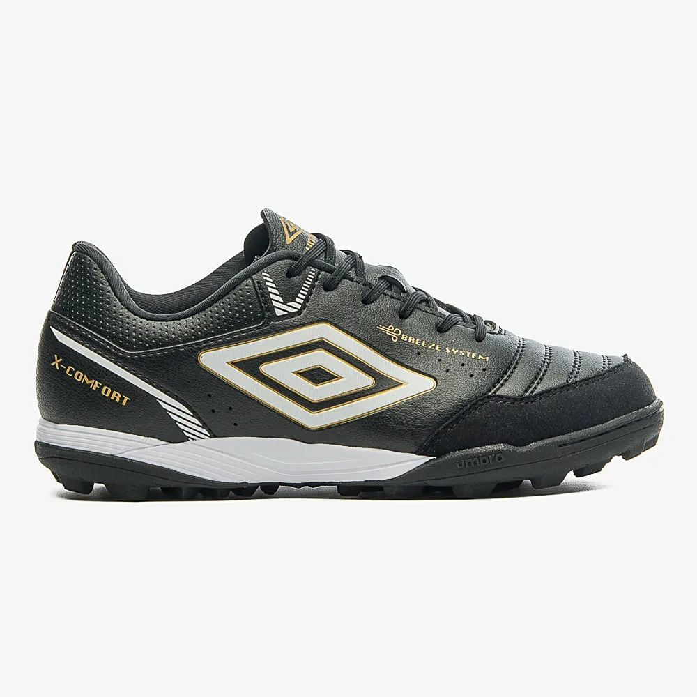CHUTEIRA X-COMFORT SOC  U01FB00254 129-PRETO/BRANCO/DOURADO 37