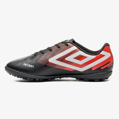 CHUTEIRA ACTION SOC  U01FB00249 142-PRETO/VERMELHO/BRANCO 37