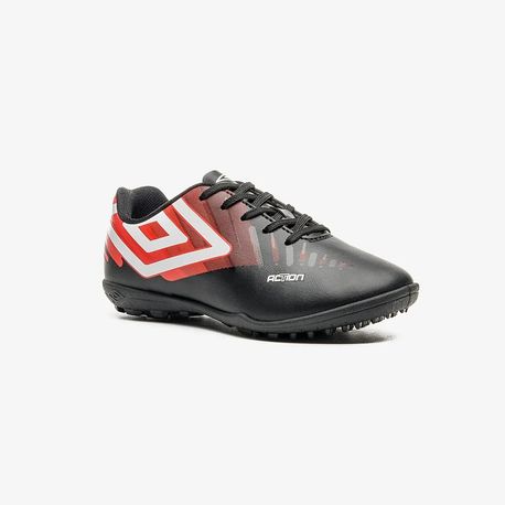 CHUTEIRA ACTION JR SOC  U07FB00286 142-PRETO/VERMELHO/BRANCO 36
