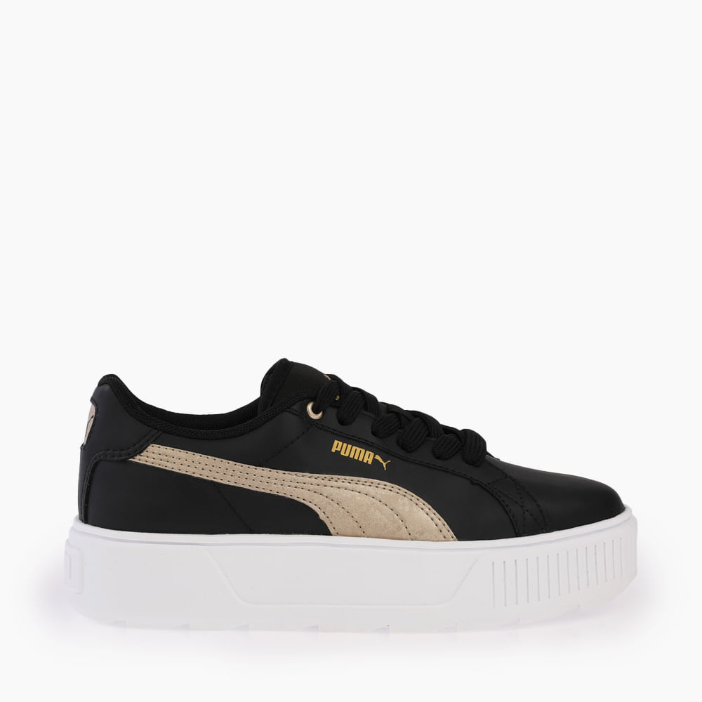TENIS KARMEN SPACE METALLICS BDP W 394298 PUMA BLACK-PUMA GOLD-PUMA WHITE 34