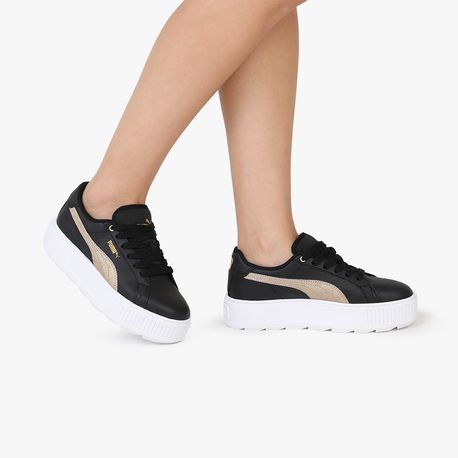 TENIS KARMEN SPACE METALLICS BDP W 394298 PUMA BLACK-PUMA GOLD-PUMA WHITE 34