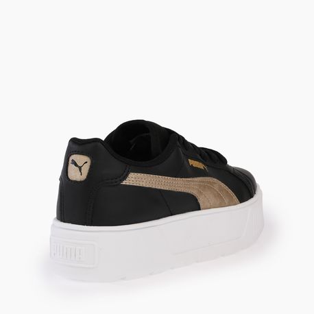 TENIS KARMEN SPACE METALLICS BDP W 394298 PUMA BLACK-PUMA GOLD-PUMA WHITE 34