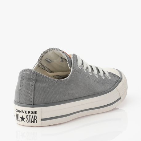 TENIS CHUCK TAYLOR ALL STAR CT1873 CT1873 0002-ALUMINIO/BEGE VAQUETA/AMENDOA 35