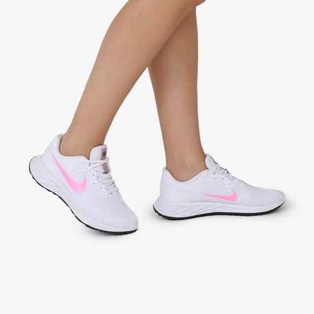 TENIS REVOLUTION 6 W DC3729-103 WHITE/PINK SPELL-FOSSIL STONE-BLACK 35