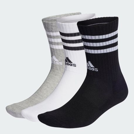 MEIA CANO ALTO 3 LITRAS 3P IC1323 MEDIUM GREY HEATHER / WHITE / BLACK / WHITE M
