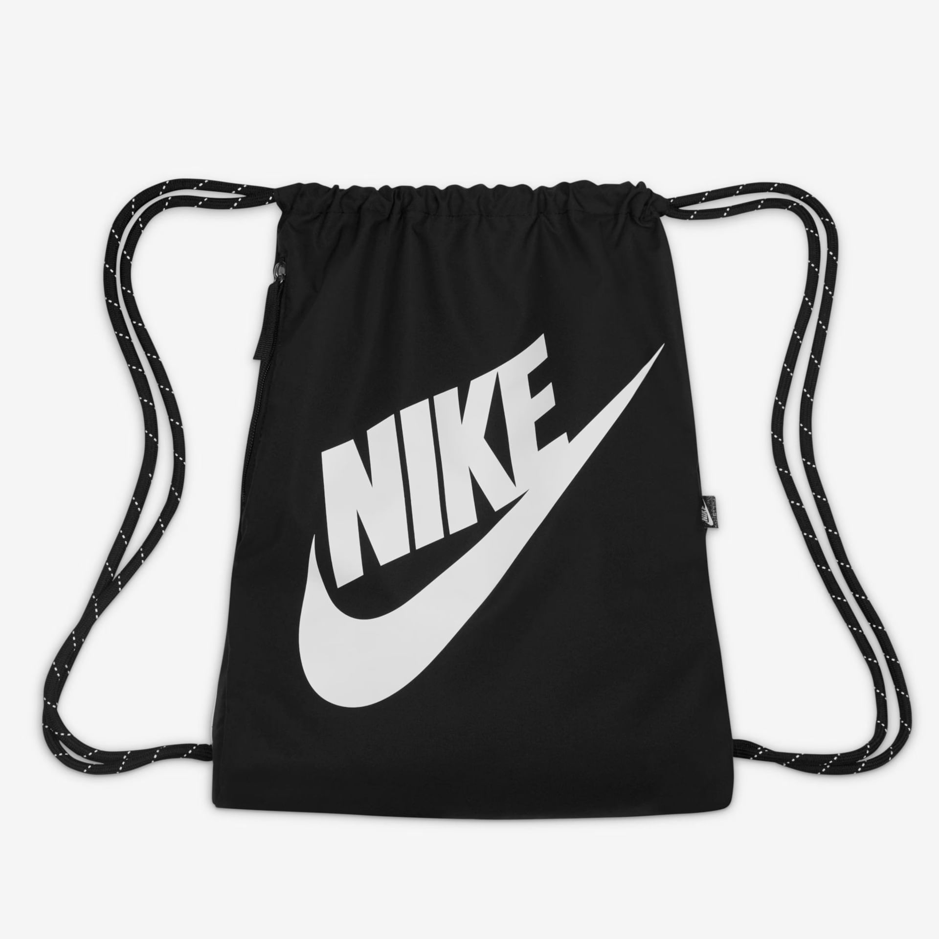 SACOLA NK HERITAGE DRAWSTRING - FA21 DC4245-010 010 - BLACK/BLACK/(WHITE) UNICO