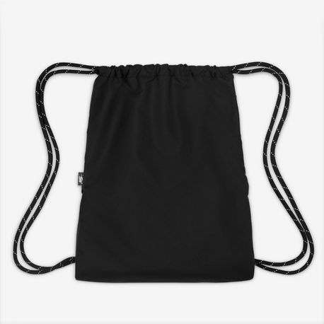 SACOLA NK HERITAGE DRAWSTRING - FA21 DC4245-010 010 - BLACK/BLACK/(WHITE) UNICO