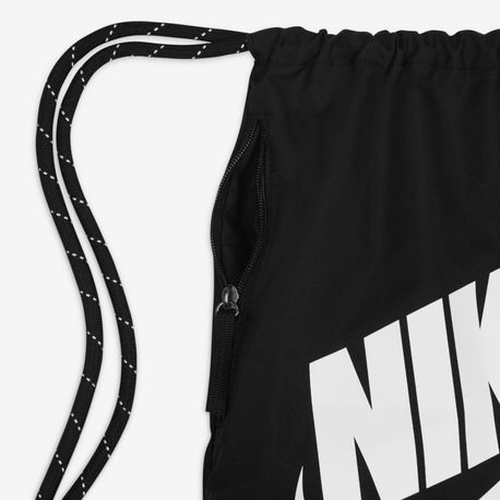 SACOLA NK HERITAGE DRAWSTRING - FA21 DC4245-010 010 - BLACK/BLACK/(WHITE) UNICO
