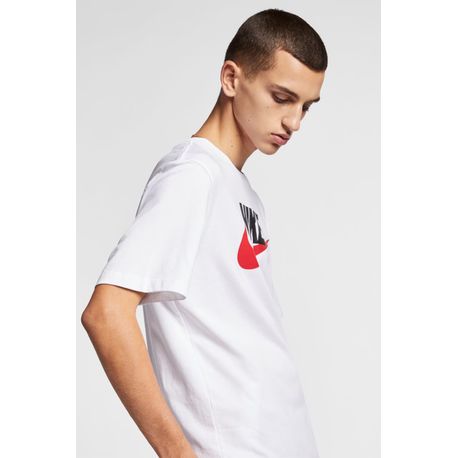 CAMISETA MC M NSW TEE ICON FUTURA AR5004-100 100-WHT/BLK/UNIVE RED G