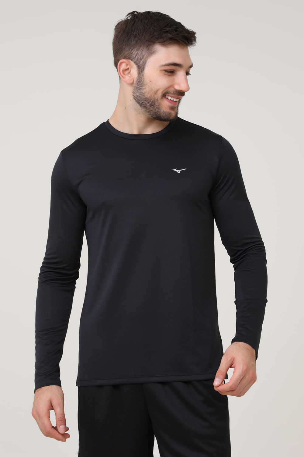 T-SHIRT ML MIZUNO NIRVANA 4146164 90-PRETO GG