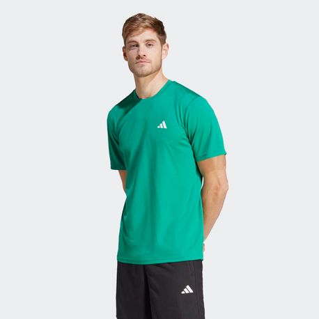CAMISETA ESSENTIALS BASE IC7432 COURT GREEN/WHITE P