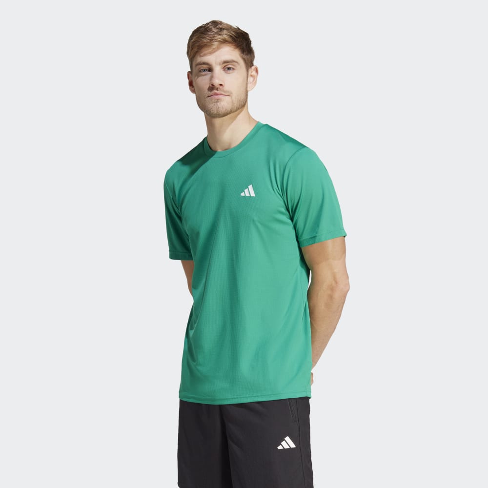 CAMISETA ESSENTIALS BASE IC7432 COURT GREEN/WHITE P