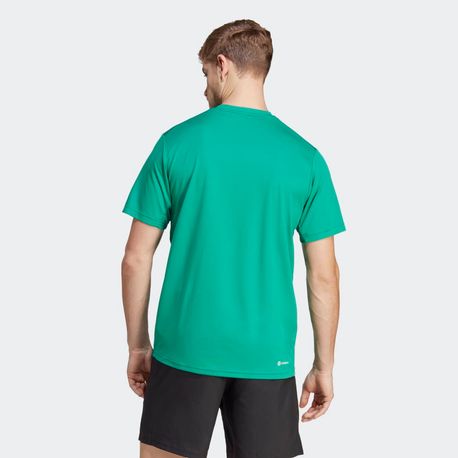 CAMISETA ESSENTIALS BASE IC7432 COURT GREEN/WHITE P