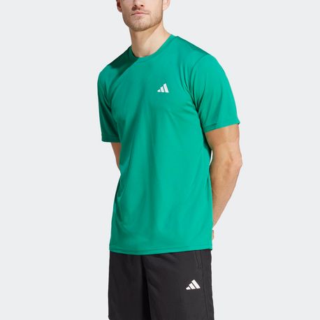 CAMISETA ESSENTIALS BASE IC7432 COURT GREEN/WHITE P