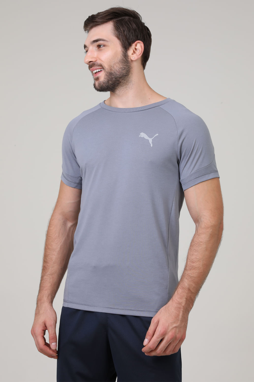 CAMISETA  EVOSTRIPE TEE 673311 69-GRAY M