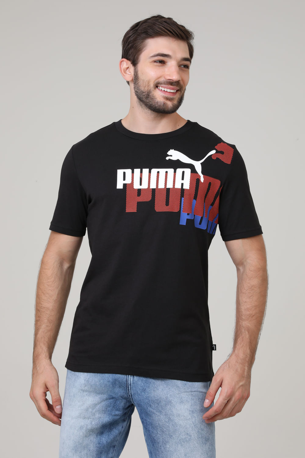 CAMISETA  ESS+ LOGO POWER TEE 673378 51-BLACK M