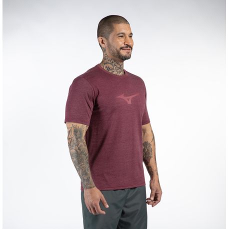 T-SHIRT MIZUNO LIFESTYLEM MIMAT4660 MESCLA BORDO WINDSOR GG