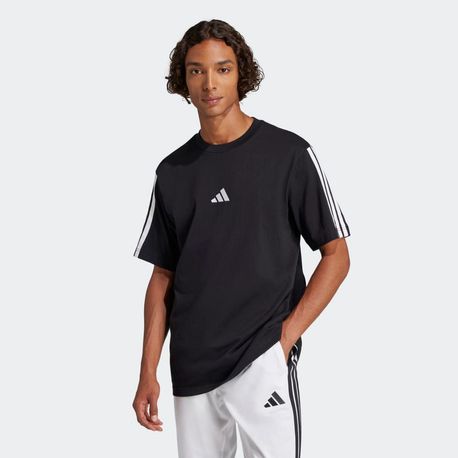 CAMISETA MASCULINA 3 STRIPES JW1949 BLACK/WHITE GG