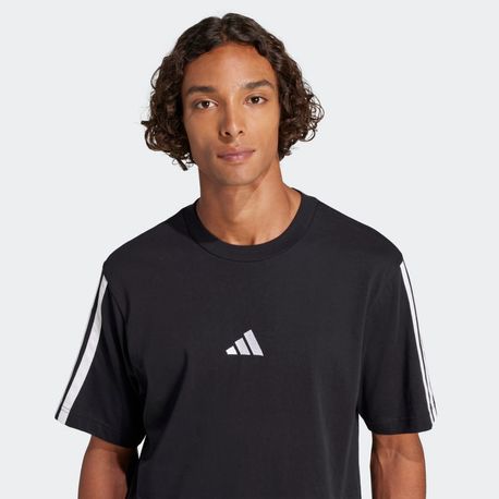 CAMISETA MASCULINA 3 STRIPES JW1949 BLACK/WHITE P