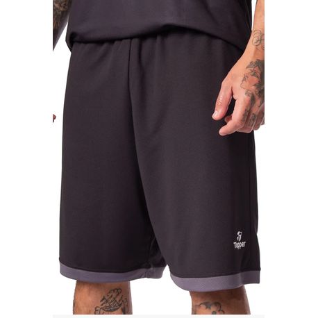 BERMUDA RUNNING TOPPER 4323078 PRETO/GRAFITE G