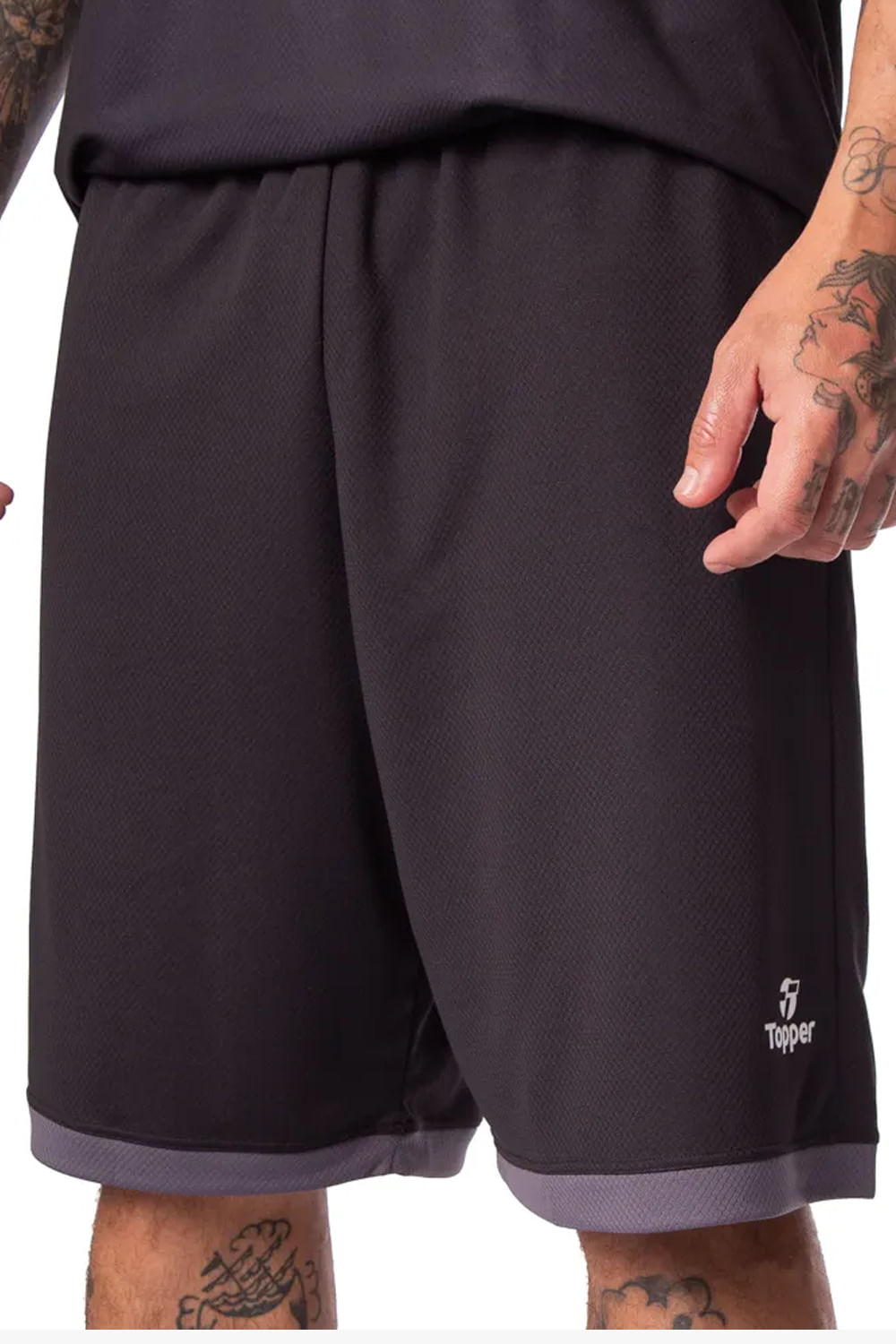 BERMUDA RUNNING TOPPER 4323078 PRETO/GRAFITE G