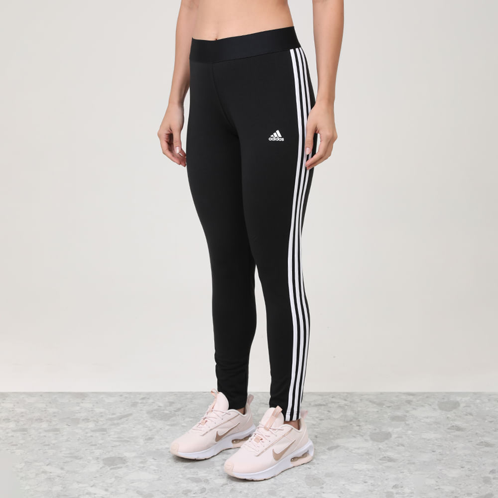 CALCA LEGGING 3 LISTRAS GL0723 BLACK/WHITE G