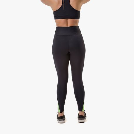 CALÇA LEGGING 129 317 PRETO/VERDE FLUOR GG