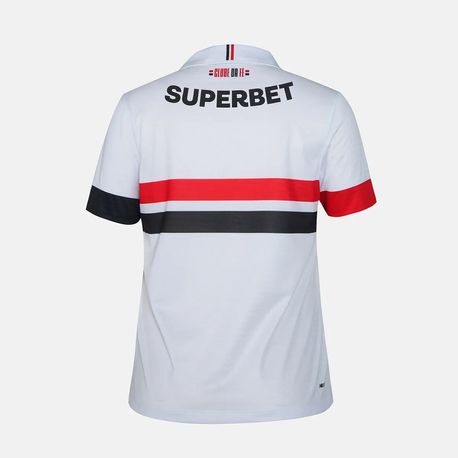 CAMISA FEM SPFC HOME 2024 TORCEDOR WT830478 BCO/VERM/PTO PP