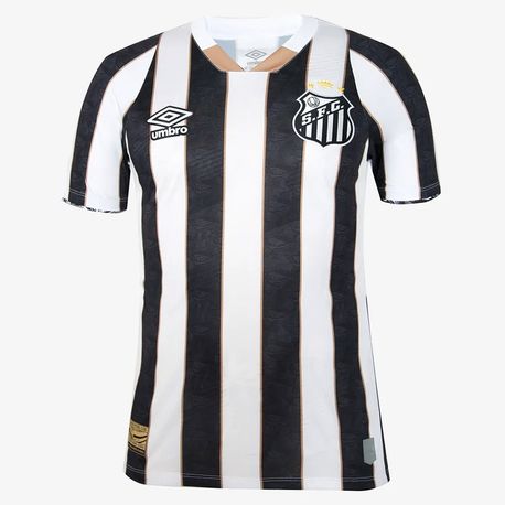 CAMISA SANTOS S OF  2 2024 TORCEDOR S/N U31S02641 PTO/BCO GG