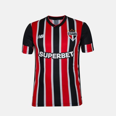 CAMISA MASC  NB AWAY SPFC 2024 JOGADOR MT830480 VERM/BCO/PTO GG