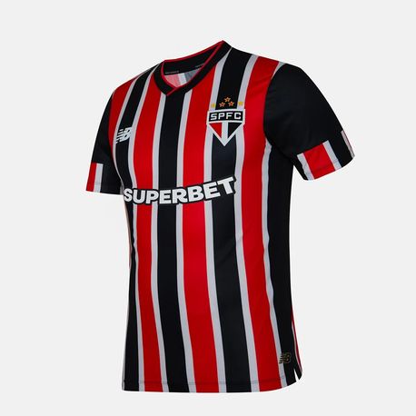 CAMISA MASC  NB AWAY SPFC 2024 JOGADOR MT830480 VERM/BCO/PTO GG