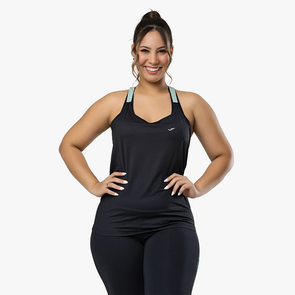 "REGATA GOLA CARECA -FEMININO" 129350 PRETO GG
