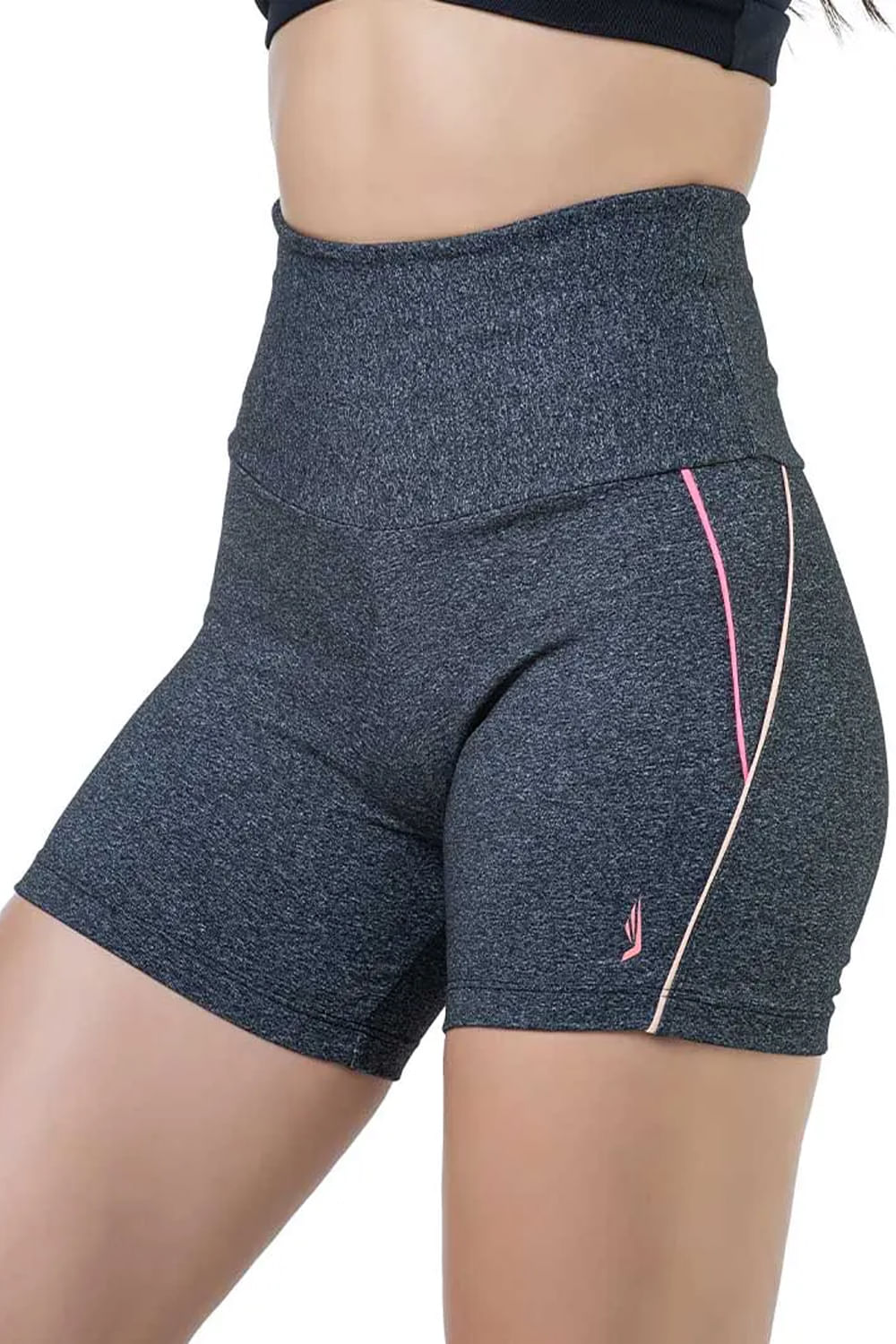 SHORT FITNESS 129266 MESCLA ESC/ROSA/NUDE P