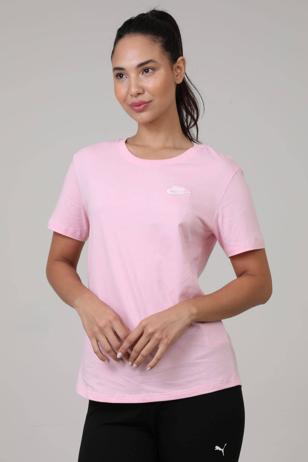 CAMISETA MANGA CURTA W NSW TEE CLUB DX7902-691 691-MED SOF PK/(WHT) G