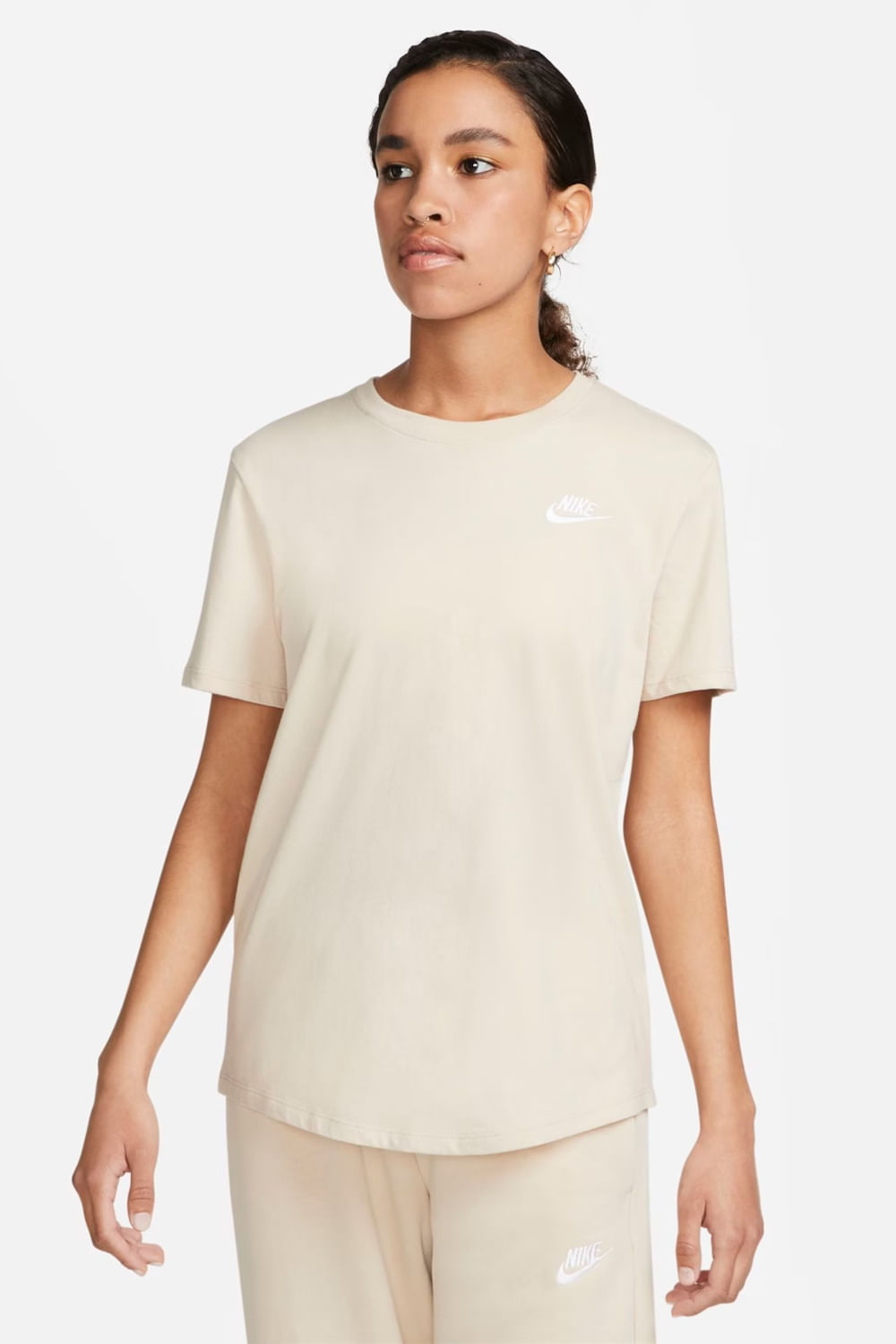CAMISETA MANGA CURTA W NSW TEE CLUB DX7902-126 126-SANDDRIFT/(WHT) P