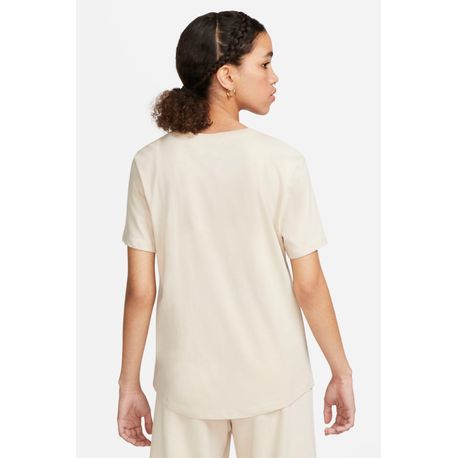 CAMISETA MANGA CURTA W NSW TEE CLUB DX7902-126 126-SANDDRIFT/(WHT) P