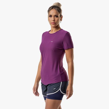 CAMISETA GOLA CARECA FEMININA 135 479 ROXO GG