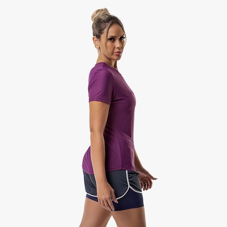 CAMISETA GOLA CARECA FEMININA 135 479 ROXO GG