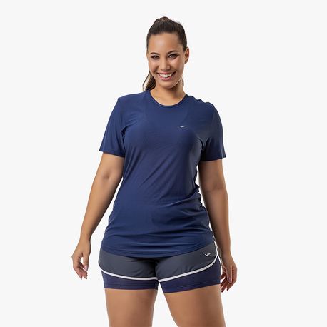 CAMISETA GOLA CARECA FEMININA 135 479 MARINHO G