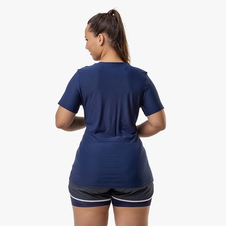 CAMISETA GOLA CARECA FEMININA 135 479 MARINHO G