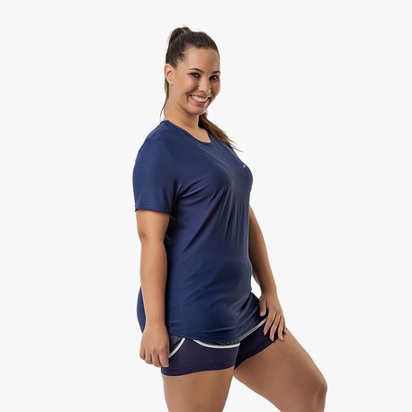 CAMISETA GOLA CARECA FEMININA 135 479 MARINHO G
