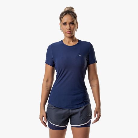 CAMISETA GOLA CARECA FEMININA 135 479 MARINHO G