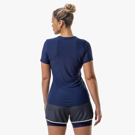 CAMISETA GOLA CARECA FEMININA 135 479 MARINHO G