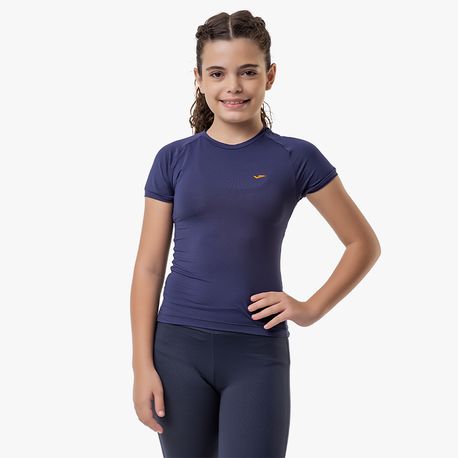 CAMISETA GOLA CARECA FEMININA 135 467 MARINHO/LRJ FLUOR P
