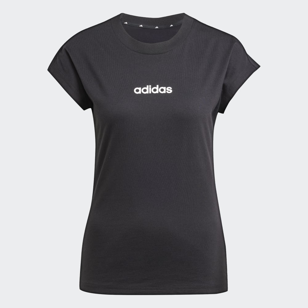 CAMISETA LOGO LINEAR FEMININA JC8238 BLACK/WHITE GG