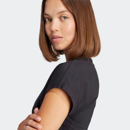 CAMISETA LOGO LINEAR FEMININA JC8238 BLACK/WHITE GG