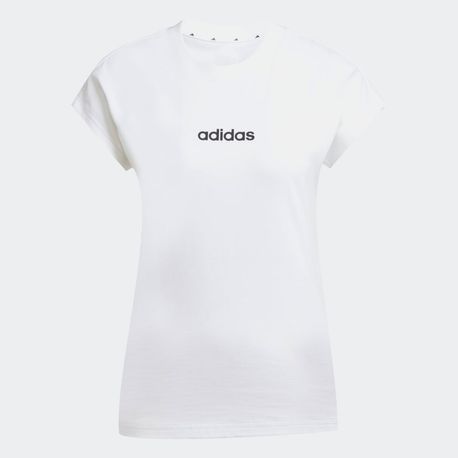 CAMISETA LOGO LINEAR FEMININA JC8239 WHITE/BLACK GG