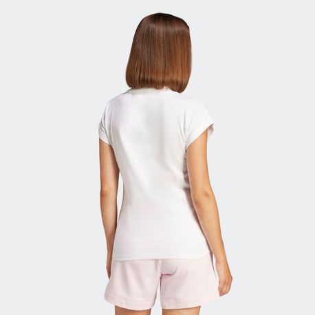 CAMISETA LOGO LINEAR FEMININA JC8239 WHITE/BLACK GG